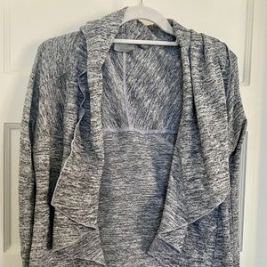 gray athleta cardigan, size small